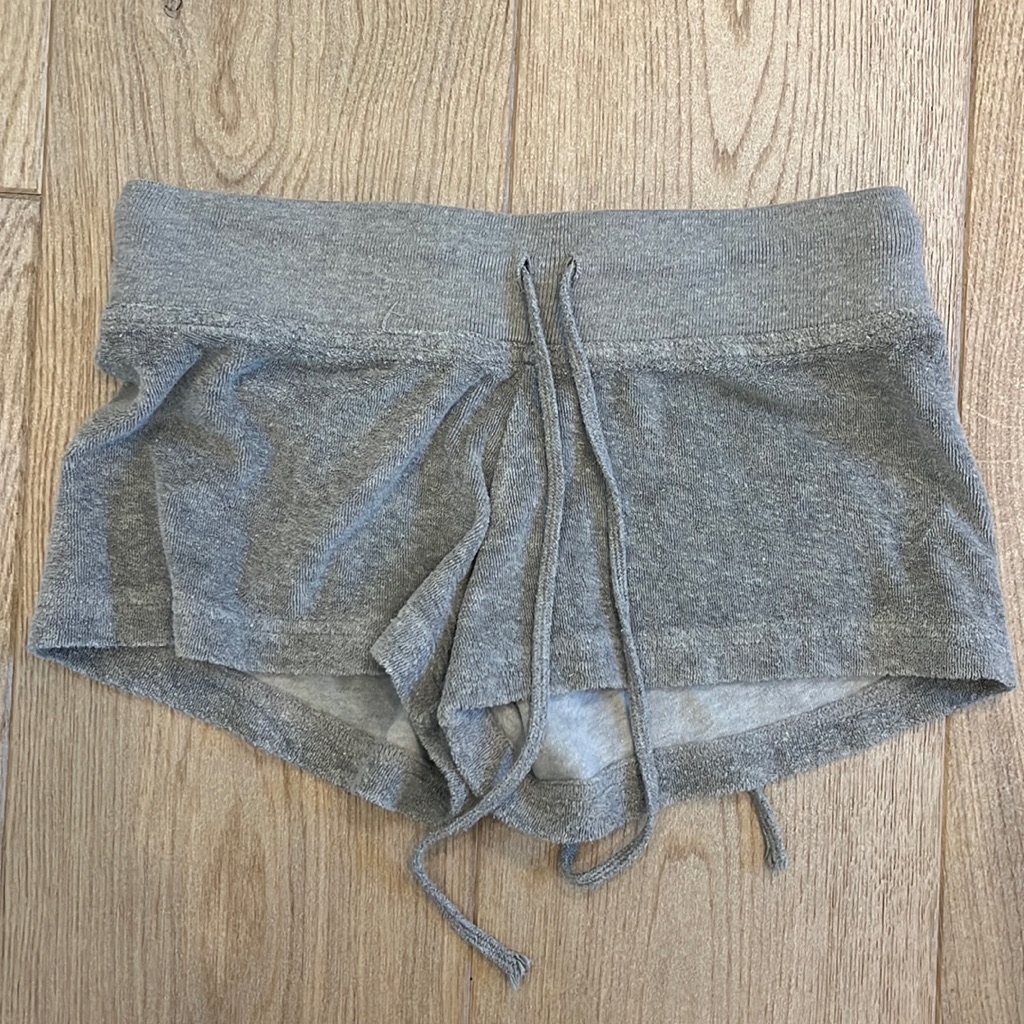 Gray Solid Terry Short
